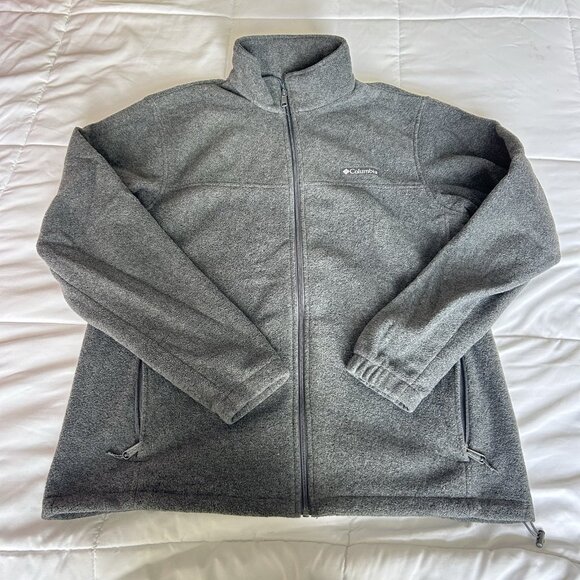 Columbia Other - Columbia Mountain Fleece Jacket Mens Large Light Gray Full Zip Outdoor Hiking